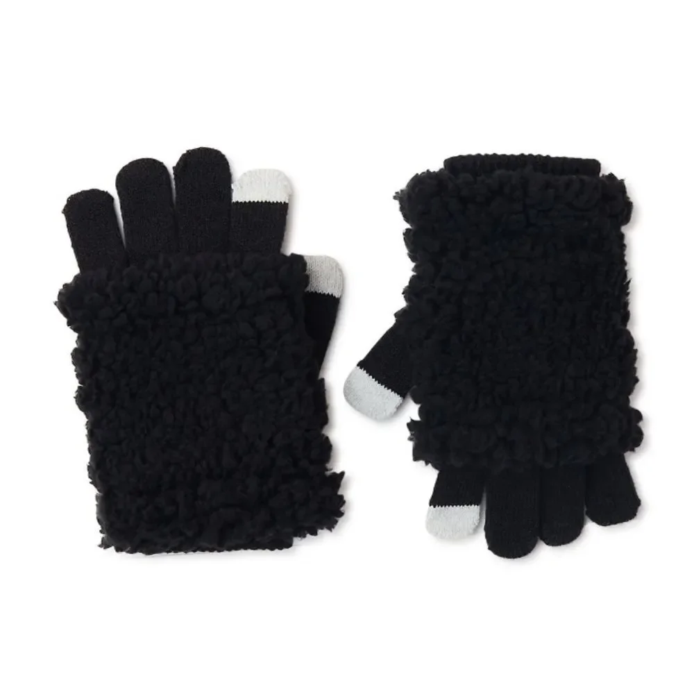 Justice Girls Beanie With Pom Pom & Gloves Winter Set